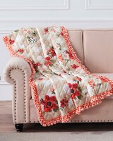 Greenland Home Fashions Wheatly Throw Blanket - Truffle