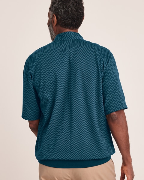 John Blair Short-Sleeve Banded-Bottom Polo