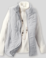 Berkshire Reversible Quilted Sherpa Vest - alt2