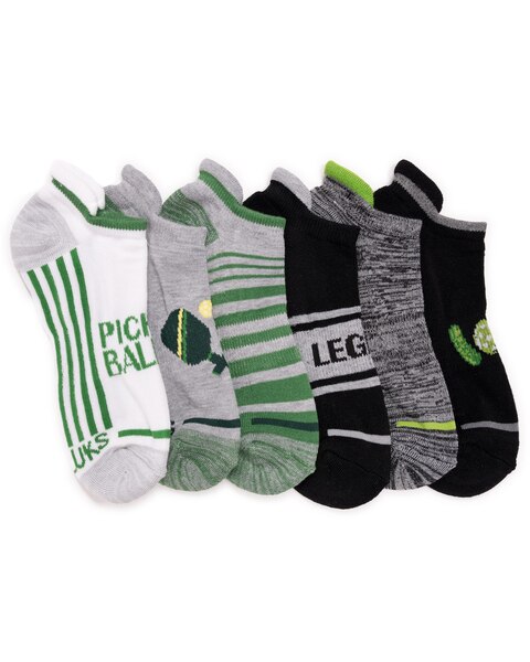 Muk Luks 6-Pack Pickle Ball Low Cut Ankle Socks