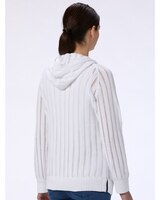 Pointelle Hoodie Sweater - alt2