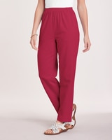 Crinkle Calcutta Cloth Pull-On Pants - Persian Red