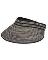 Mixed Braid Visor With Velcro Closure Hat - alt3