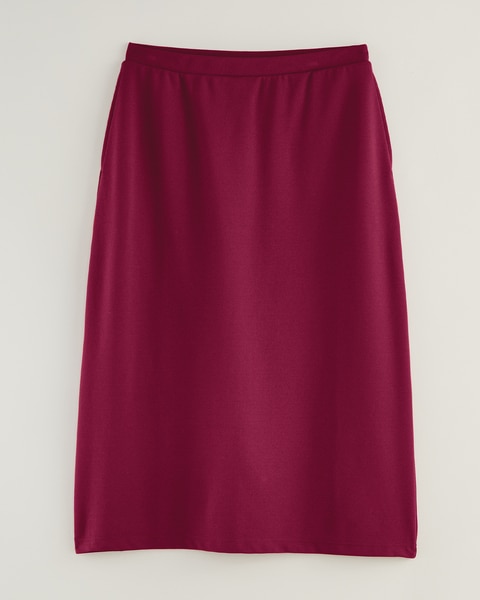 Care Free Stretch Knit Crepe Skirt