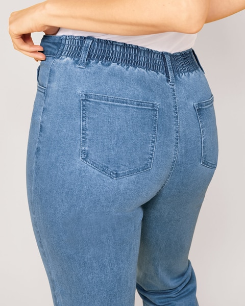 DenimEase™ Back-Elastic Mid-Rise Jeans