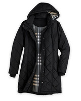 Rushmore Water-Resistant Quilted Parka - Black