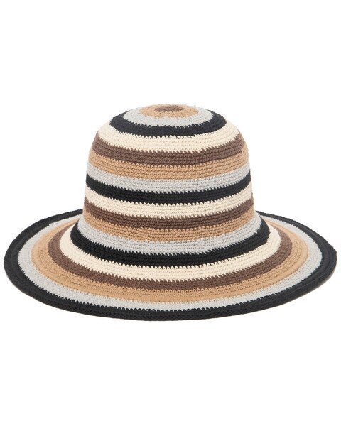 Womens Crochet Striped Hat