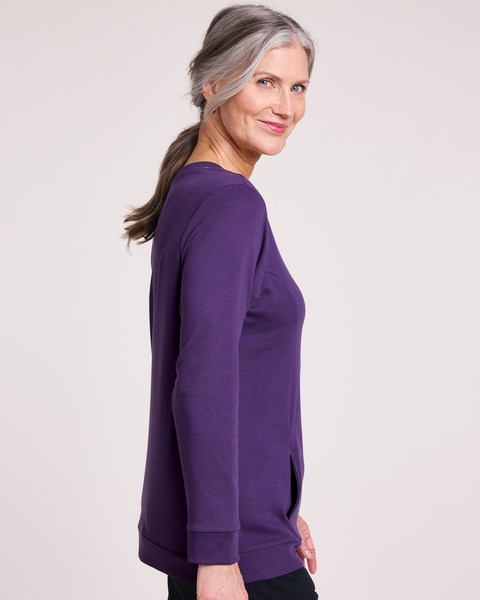 Essential Knit Seamed Pocket Top