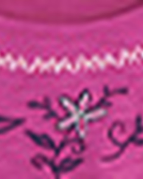 Slub Knit Embroidered Peasant Top