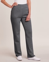 Zip-Pocket Pull-On Fleece Pants - Charcoal Heather