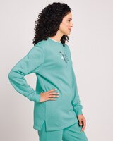 Better-Than-Basic Embroidered Tunic Sweatshirt - alt2