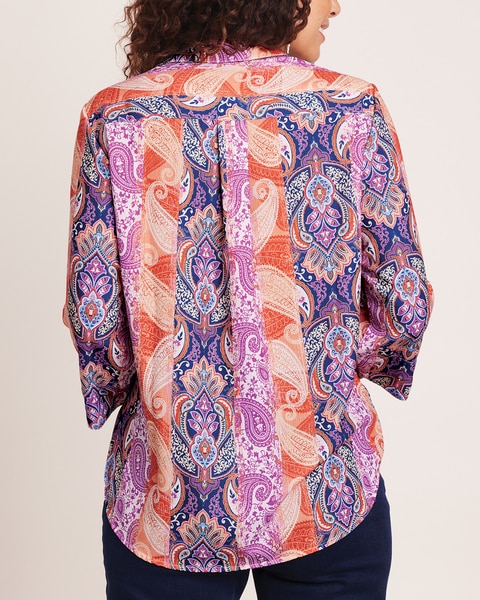 Alfred Dunner® Moody Blues Paisley Medallion Blouse