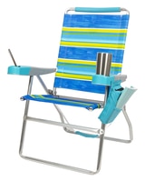 RIO Beach 4-Position 17 inch Tall Beach Chair - Stripe - Multi