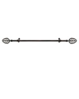 Leaf Metallo Decorative Rod & Finial - Black/Copper