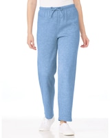 Better-Than-Basic Drawstring-Waist Fleece Pants - Denim Heather