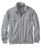 Haband Men’s Full Zip Fleece Shirt Jacket - Grey Heather