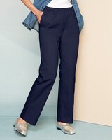 Classic Comfort® Straight Leg Pull-On Pants - Classic Navy