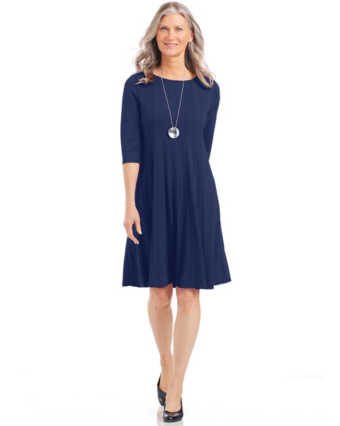 Three-Quarter Sleeve Knit Dress