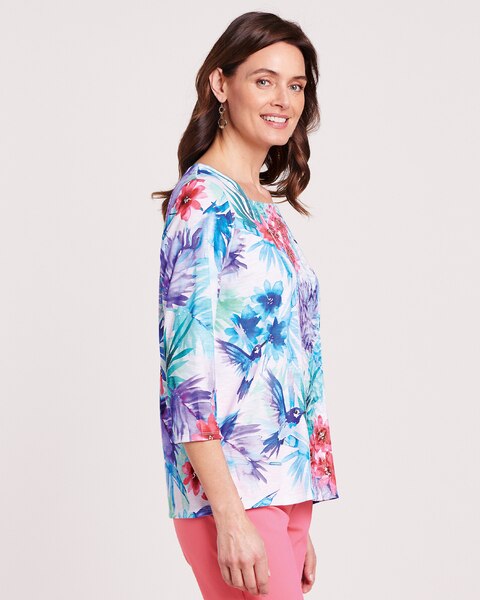 Alfred Dunner® Tropical Birds Top