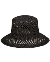 In The Clouds - Woven Paper Bucket Hat W/Ventilation - Black