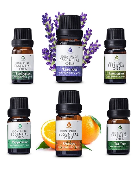 Pure 100% Essential Aroma Oils-6 Pack
