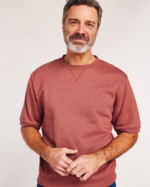 John Blair Supreme Fleece Short-Sleeve Sweatshirt