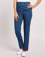 Knit Denim Pants - Medium Wash