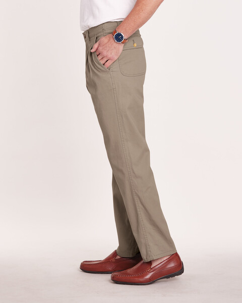 JohnBlairFlex Relaxed-Fit Back-Elastic Twill and Denim Pants