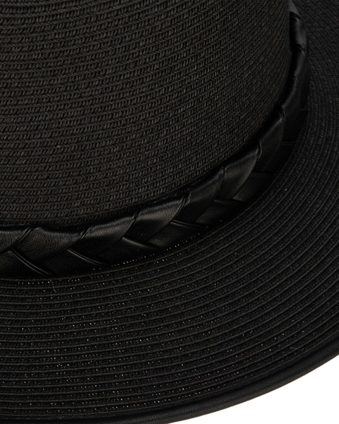 Looker Fedora- Ultrabraid Fedora With Braided Pu Band Hat