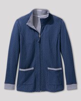 Reversible Stripe & Dot Knit Zip Jacket - alt3