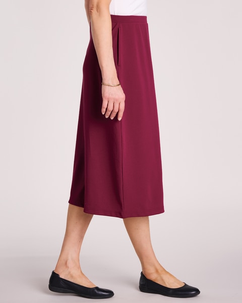 Care Free Stretch Knit Crepe Skirt