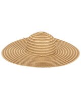 Mixed Paper And Gold Lurex Ultrabraid Floppy Hat - Natural/Gold