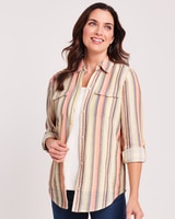 Gauze Camp Shirt - Multi Stripe