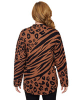 Ruby Rd® Animal Print Sweater Jacket - alt4