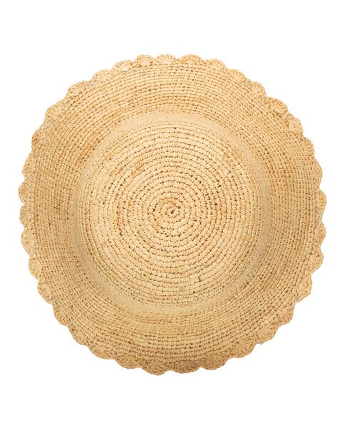 Sand Dollar - Womens Crochet Raffia Bucket Hat