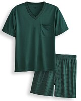 John Blair Micropoly Sleep Short Set - Dark Teal