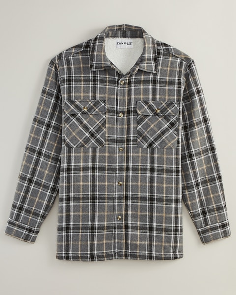 John Blair® Flannel Sherpa Lined Shirt