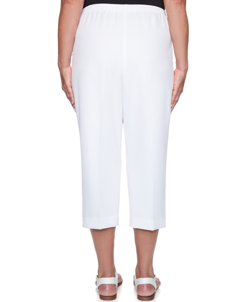 Alfred Dunner® Stretch Waist Accord Capri with Button Hem