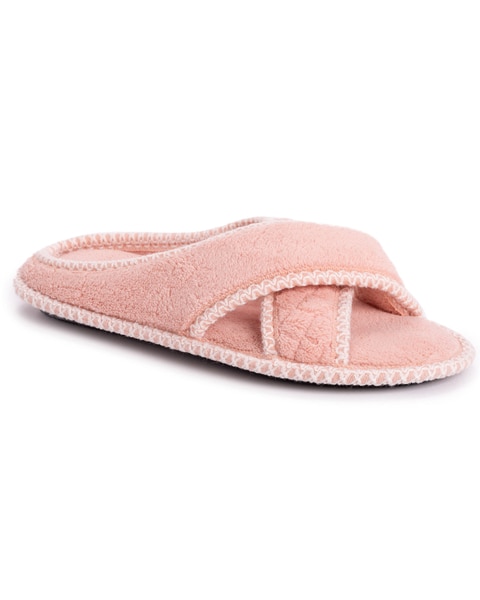 MUK LUKS® Ada Micro Chenille Criss Cross Slipper