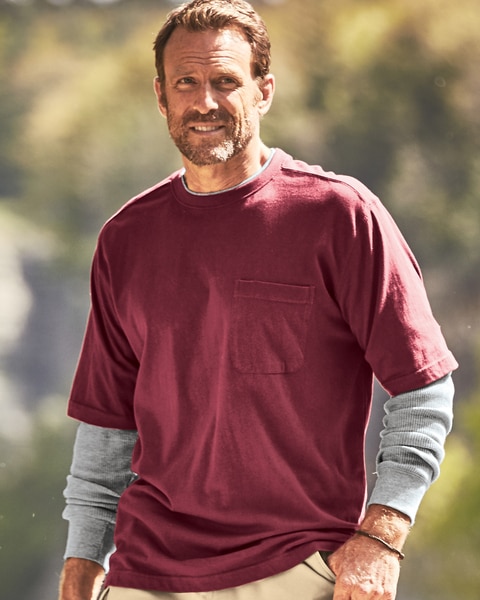 John Blair Layered-Look Pocket Tee