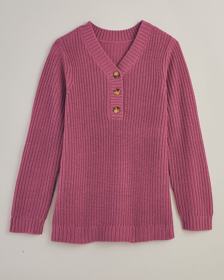 Shaker Henley Sweater | Blair