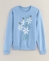 Graphic Sweatshirt - Light Blue/Bees