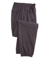 Haband Men’s Jersey Comfort Pants, Elastic Cuff - Charcoal