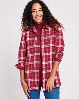 Super-Soft Flannel Shirt - Merlot Plaid