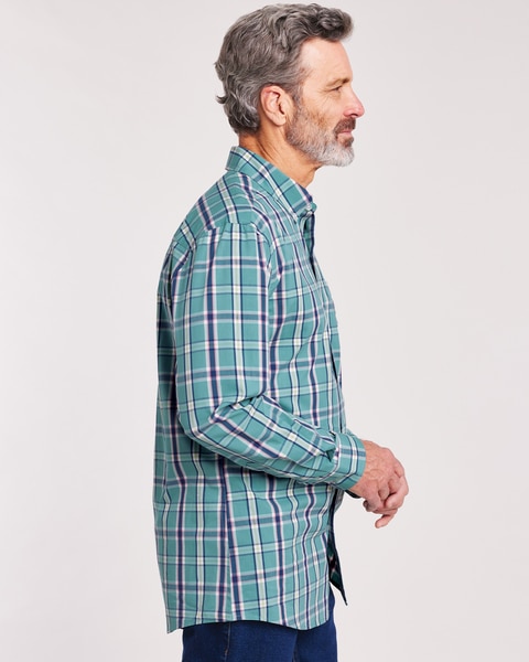 JohnBlairFlex Long-Sleeve Woven Plaid Shirt