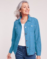 Eyelet Jacket - Alaskan Blue