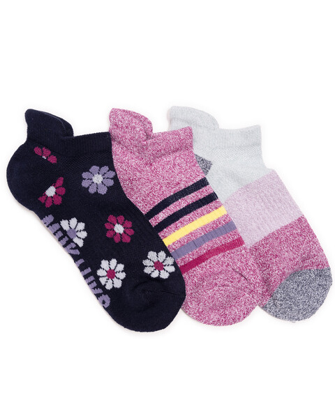 MUK LUKS® Women's 3 Pack Nylon Compression Ankle Socks