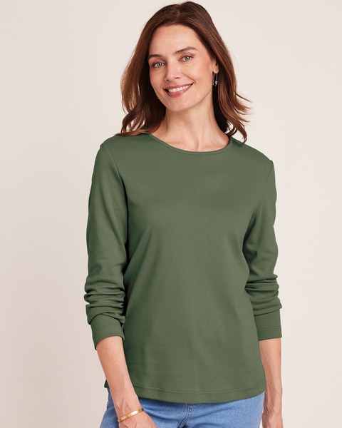 Essential Knit Long Sleeve Tee