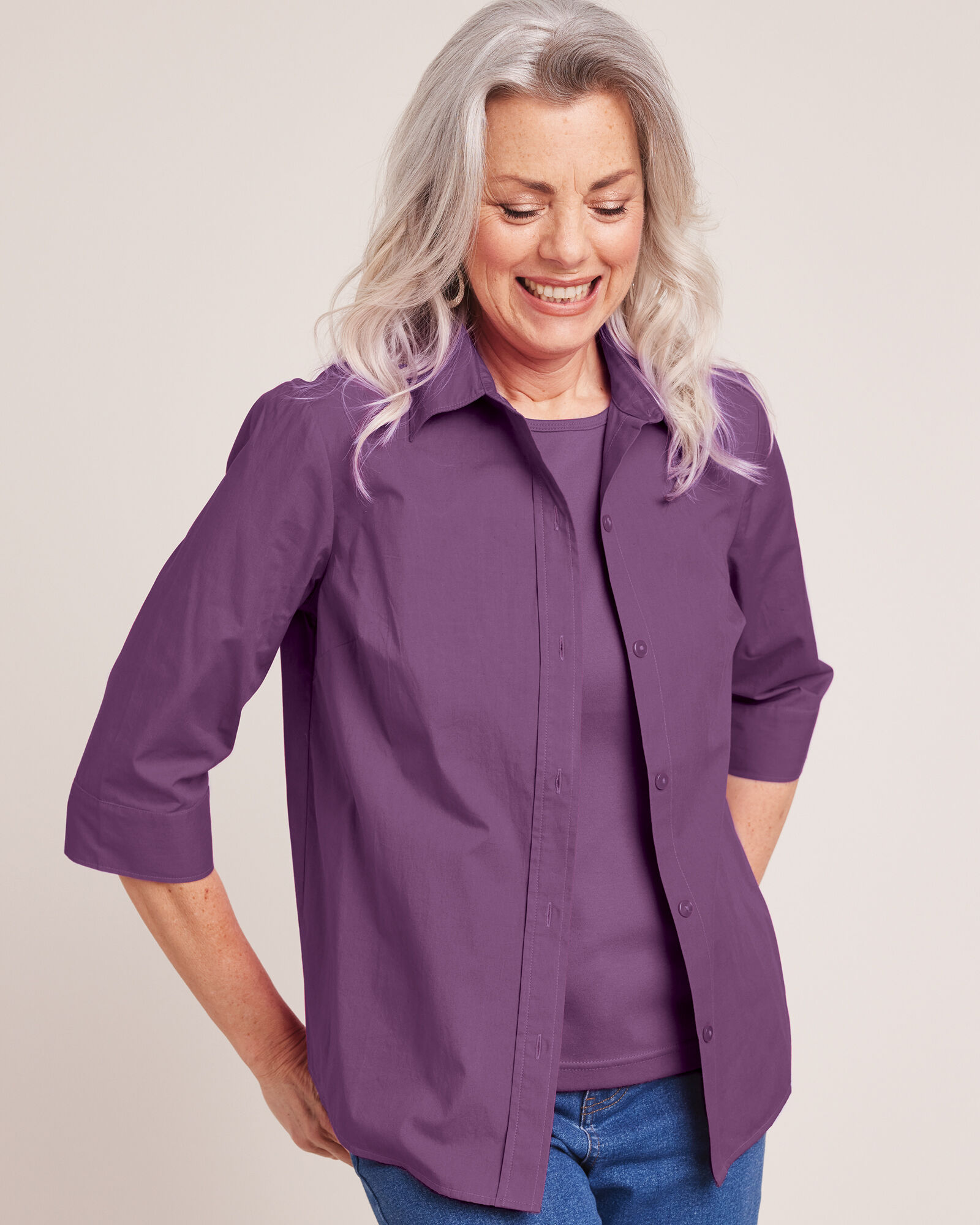 Fiesta Three-Quarter Sleeve Shirt | Blair