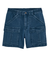 JohnBlairFlex Relaxed-Fit 5" Inseam Cargo Shorts - Stonewash Denim